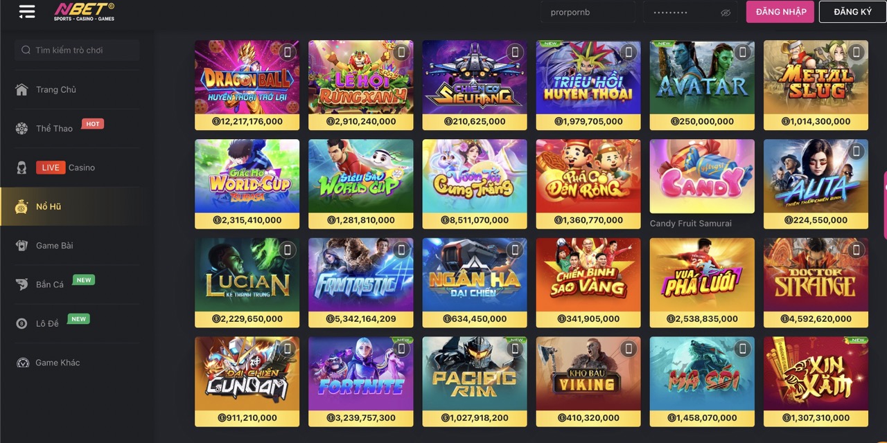 Kho game nổ hũ đồ sộ nhất thị trường