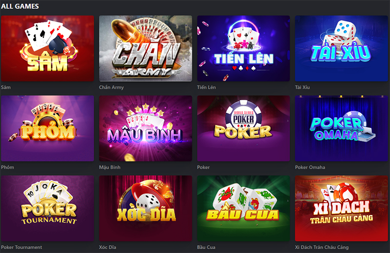 Top các thể loại game bài hot hiện nay